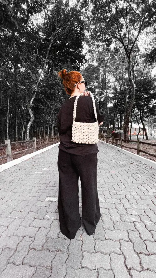 Bolsa em Macramê