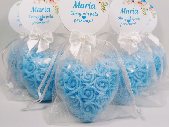 Lembrancinha 15 Anos Debutante: Sabonete Coração Provence