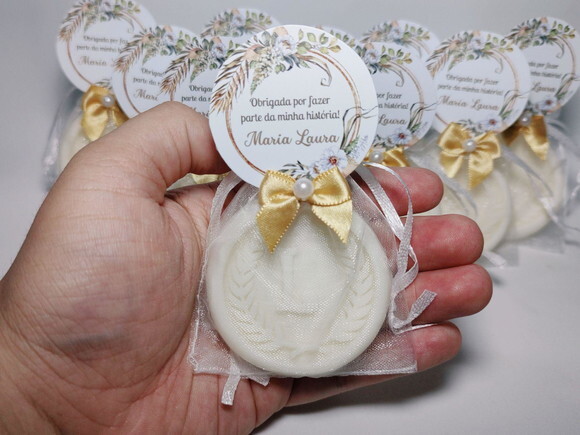 Lembrancinha 70 Anos, Sabonete Letra Inicial do Nome
