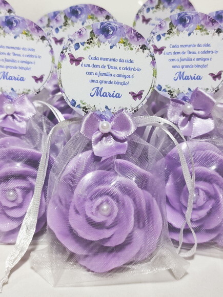 Lembrancinha de Aniversário 15 Anos: Sabonete Rosa Luxo
