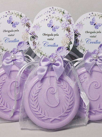 Lembrancinha Maternidade, Sabonete Letra Personalizada