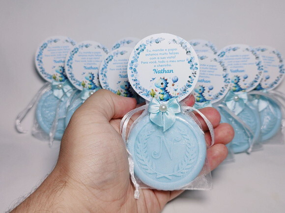 Lembrancinha Maternidade, Sabonete Letra Personalizada