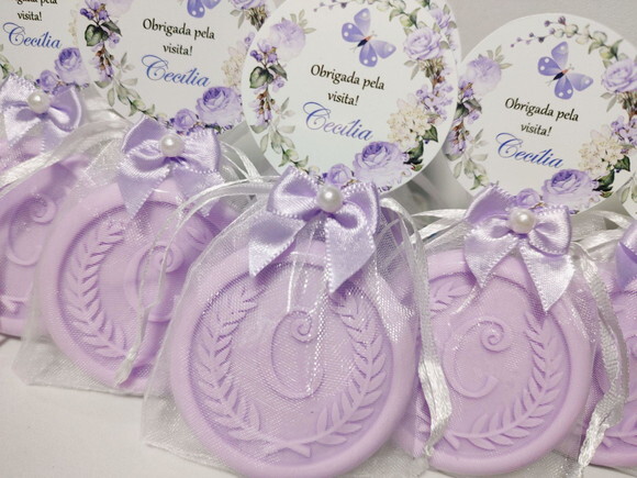Lembrancinha Maternidade, Sabonete Letra Personalizada