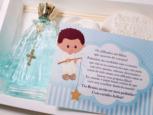 Presente Padrinhos Batismo: Kit Aromatizador Nossa Senhora