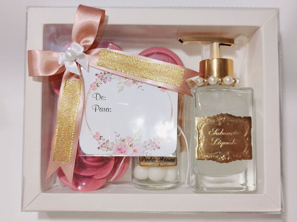 Presente Personalizado, Sabonete Líquido Luxo com Sabonetes