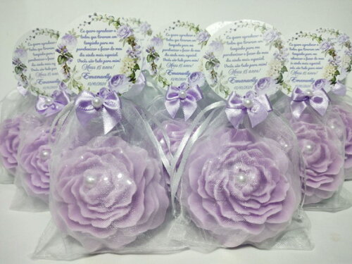 Lembrancinha 15 Anos Sabonete Flor Peônia Perfumado