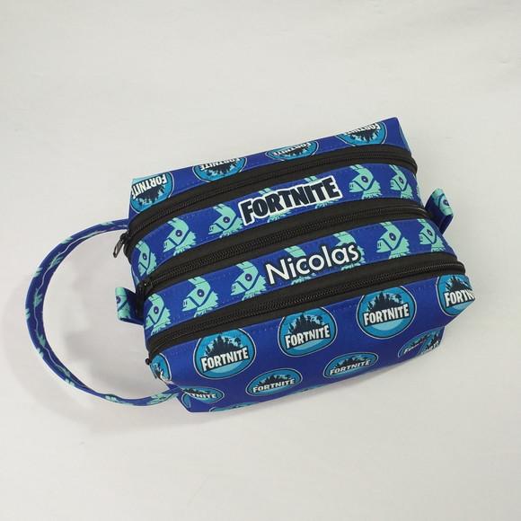 Estojo Triplo Personalizado com Seu Tema- Fortinite