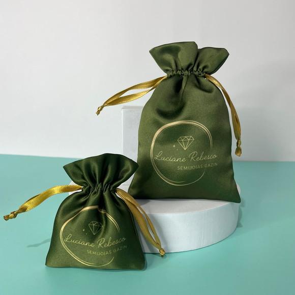 Kit de Embalagens Personalizadas em Cetim - 2 Tamanhos