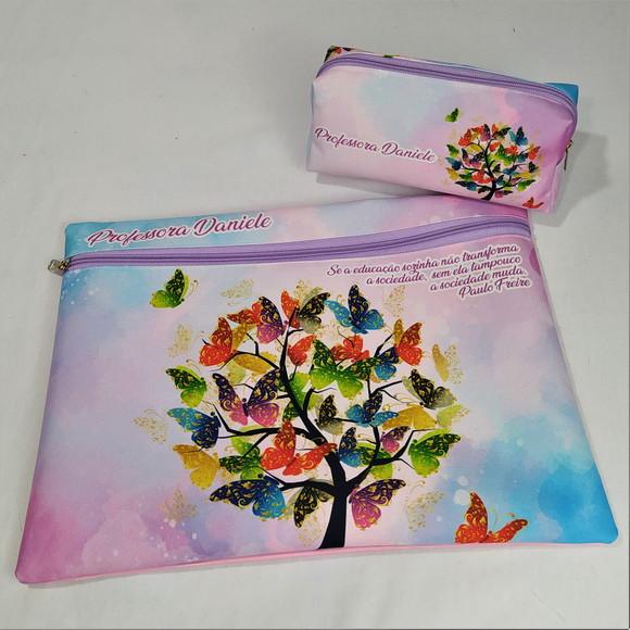 Kit Dia dos Professores- Pasta + Estojo Box Personalizado