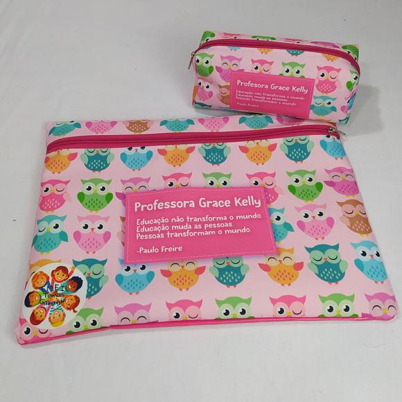 Kit Dia dos Professores- Pasta + Estojo Box Personalizado