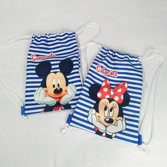 Mochila Personalizada 28x38cm- Estampa Frente e Verso + Nome