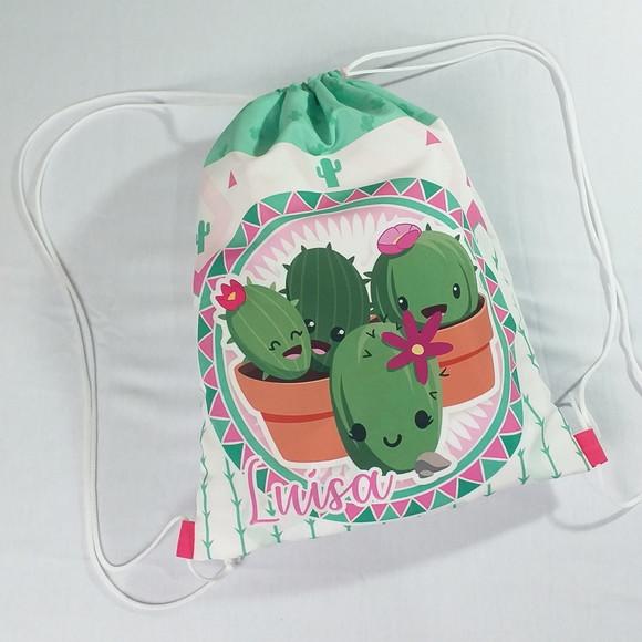 Mochila Personalizada G - 28x38 - Cactus