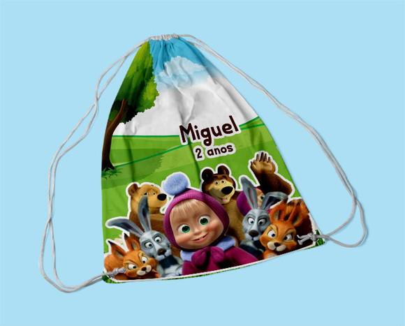 Mochila Personalizada P - 18x25 - Menina e o Urso