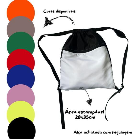 Mochila Saco com Zíper Premiun - para Estampar