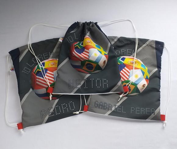 Mochila Saco Personalizada G - 28x38 -futebol