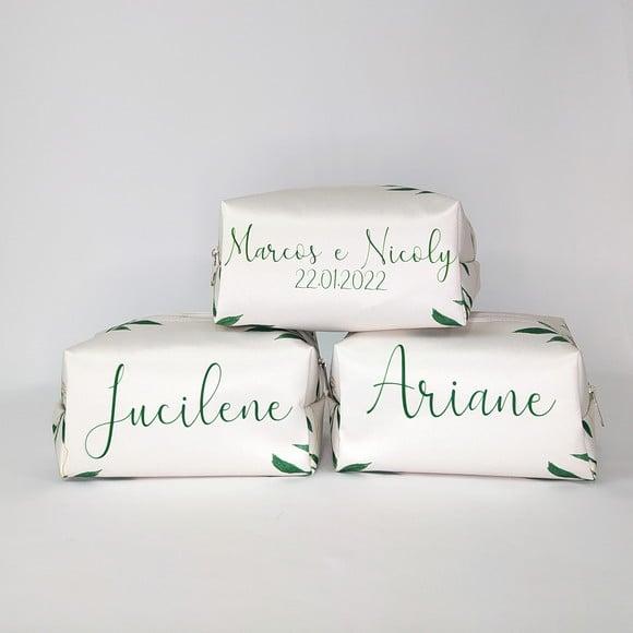 Nécessaire Box Toque Acetinado Personalizada -madrinha