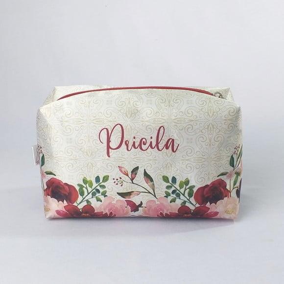 Nécessaire Box Toque Acetinado Personalizada -madrinha