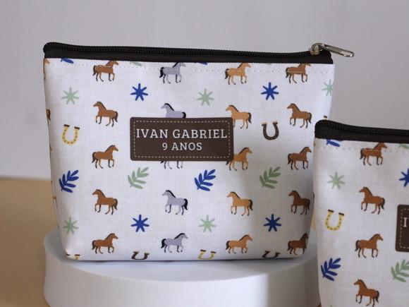 Necessaire Midi - Cavalos Personalizada