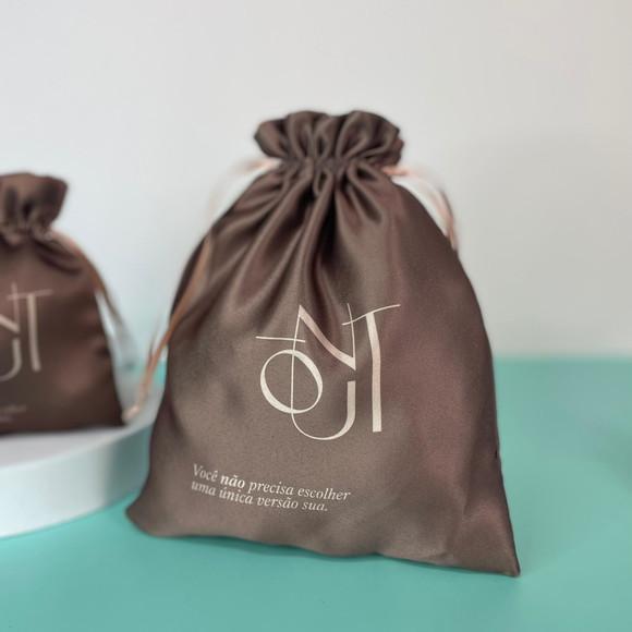 Saco Cetim Personalizado 20x25cm - com a Sua Logo!