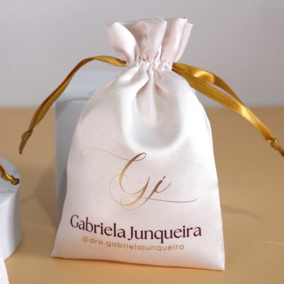 Saquinho de Cetim Personalizado- 10x15cm