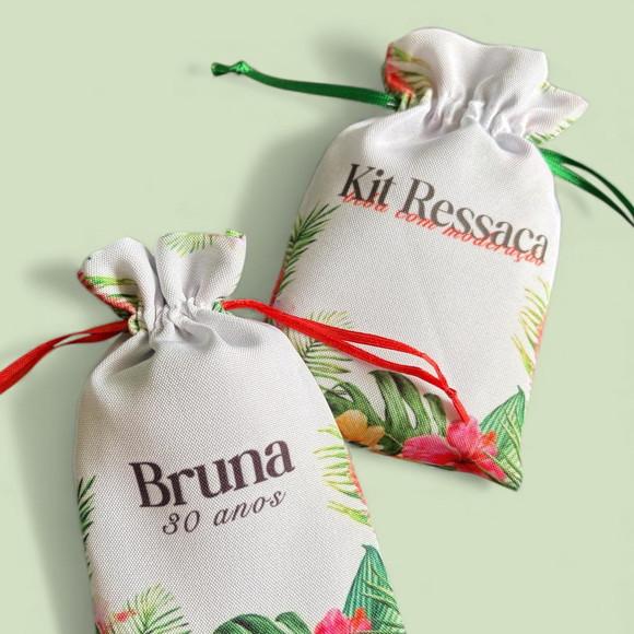 Saquinho Personalizado Kit Ressaca Tropical 10x15cm