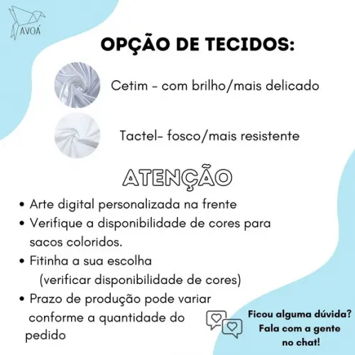 Embalagem \ Saco Personalizado 25x35cm Estampa na Frente