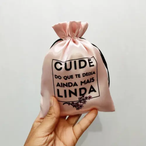Embalagem de Cetim Personalizada 13x15cm