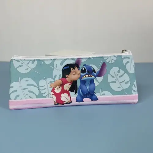 Estojo Slim m 10x24cm - Personalizado Lilo e Stitch