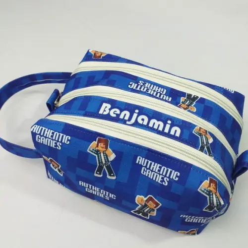 Estojo Triplo Personalizado com Seu Tema- Games