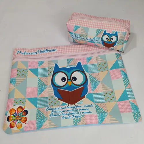Kit Dia dos Professores- Pasta + Estojo Box Personalizado