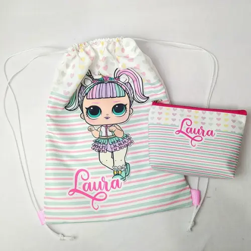 Kit Mochila G + Necessaire Midi - Lol Unicórnio