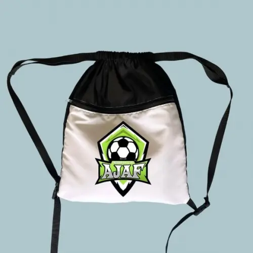 Mochila Saco com Zíper Premiun - Escolinha de Futebol