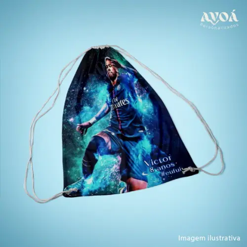 Mochila Saco Personalizada - 28x38cm - Neymar