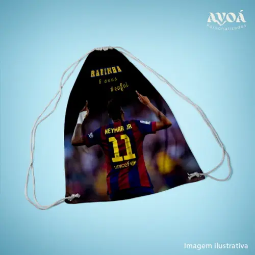 Mochila Saco Personalizada - 28x38cm - Neymar