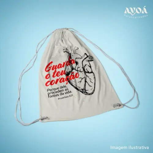 Mochila Saco Personalizada - 28x38cm- Provérbios