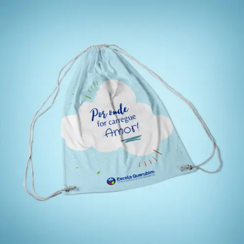 Mochila Saco Personalizada G - 28x38 - Escolas e Cursos