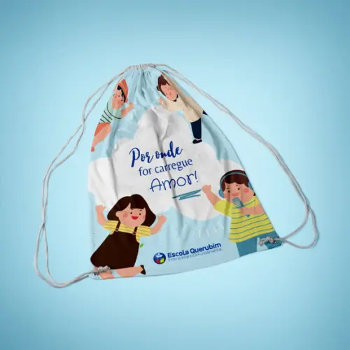 Mochila Saco Personalizada G - 28x38 - Escolas e Cursos