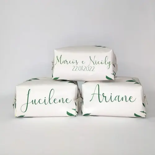 Nécessaire Box Toque Acetinado Personalizada -madrinha