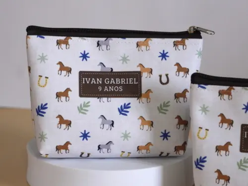 Necessaire Midi - Cavalos Personalizada