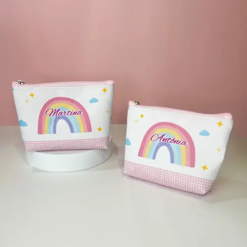 Necessaire Midi M- Arco-iris Personalizada