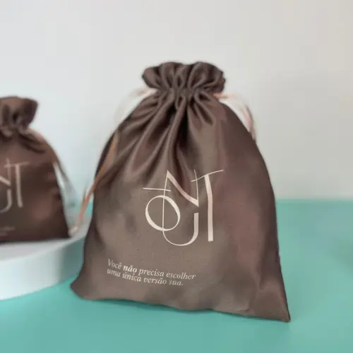 Saco Cetim Personalizado 20x25cm - com a Sua Logo!