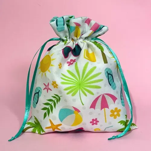 Saco Personalizado 20x25cm - Estampa Total e Babado