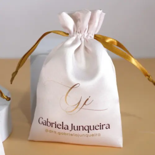 Saquinho de Cetim Personalizado- 10x15cm
