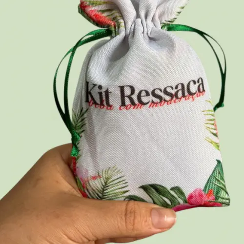 Saquinho Personalizado Kit Ressaca Tropical 10x15cm