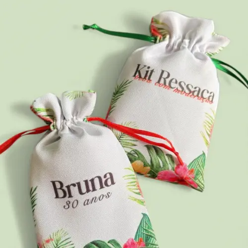 Saquinho Personalizado Kit Ressaca Tropical 10x15cm