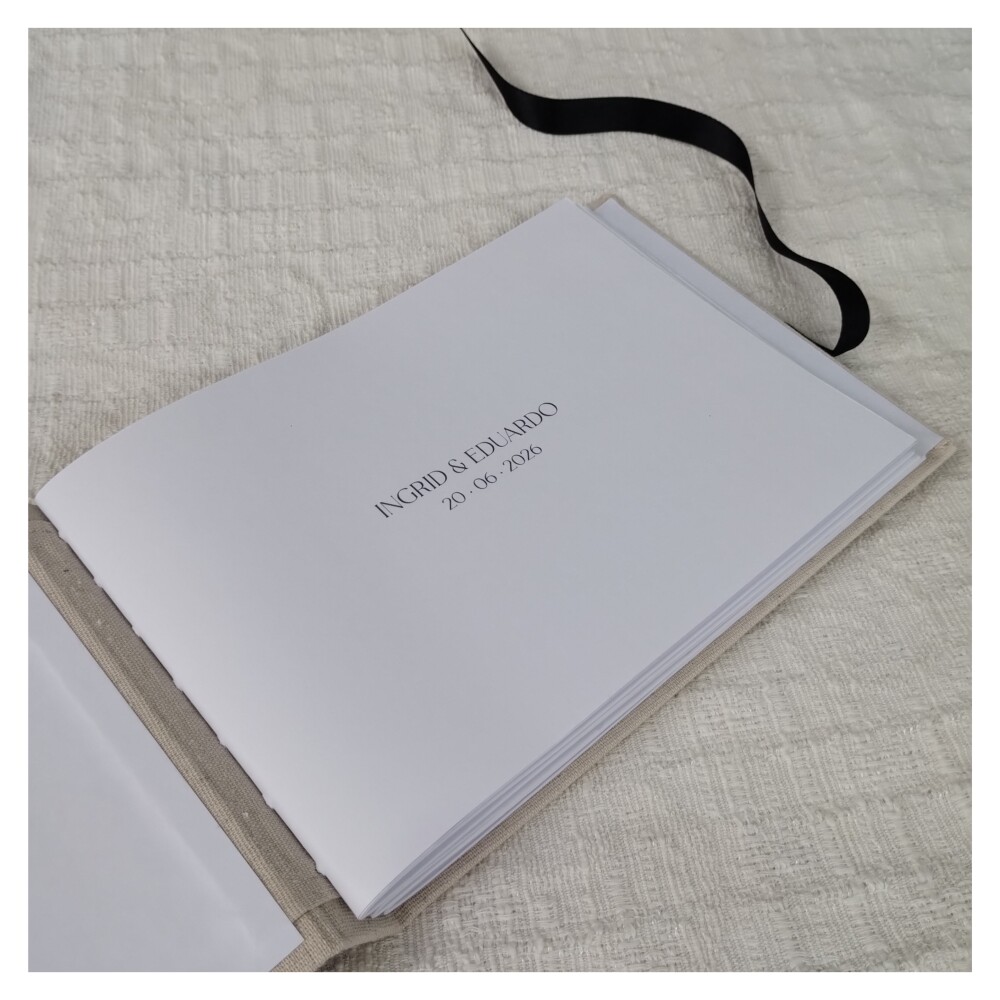 Livro Assinaturas Casamento Iniciais em Relevo A5