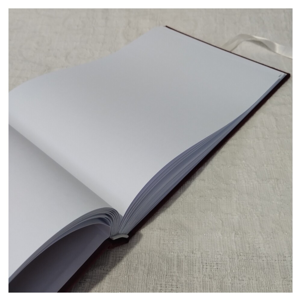 Livro de Visitas Guestbook Arte Personalizada Bordada Capa e Lomb