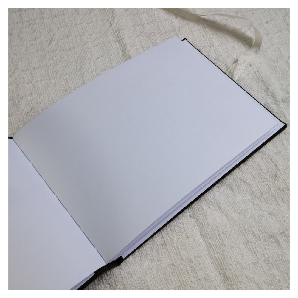 Livro de Assinaturas Casamento - Guestbook com Nomes e Data Borda