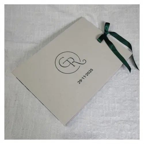 Livro de Registros A4 com Monograma/arte Bordado