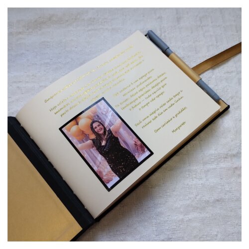 Livro Guestbook Álbum Aniversário Arte Personalizada Bordada